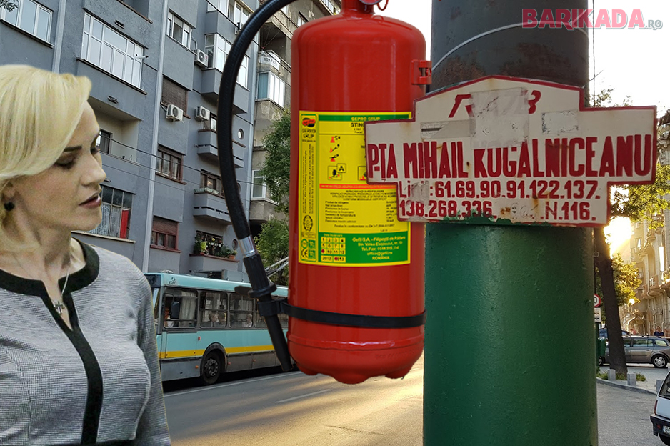 fire stingator troleu