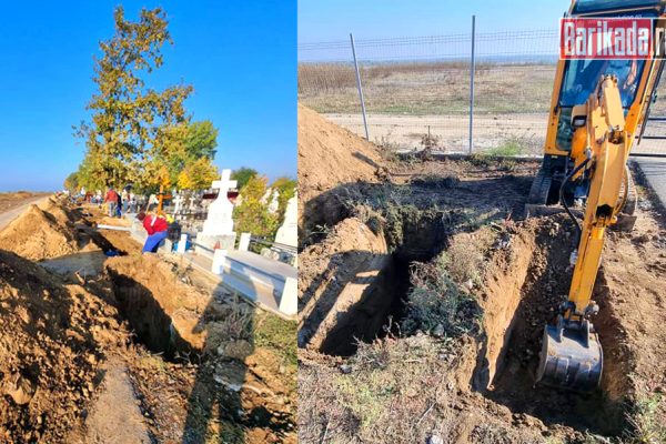gropi cimitir slobozia escavator