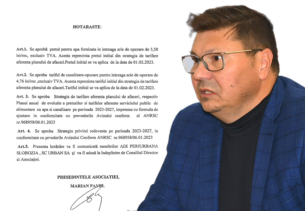 pavel majorare pret apa